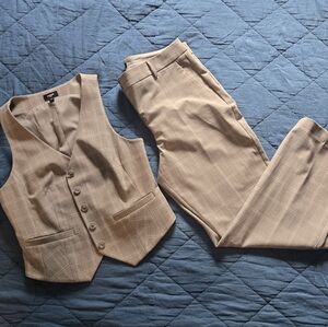 Plaid Vest and Pants Set